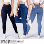 Pack Jeans Mujer Denim 3 Unidades