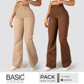 Pack Mom Flare Mujer Color (Marrón-Camel ) 2 Unidades
