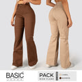 Pack Mom Flare Mujer Color (Marrón-Camel ) 2 Unidades