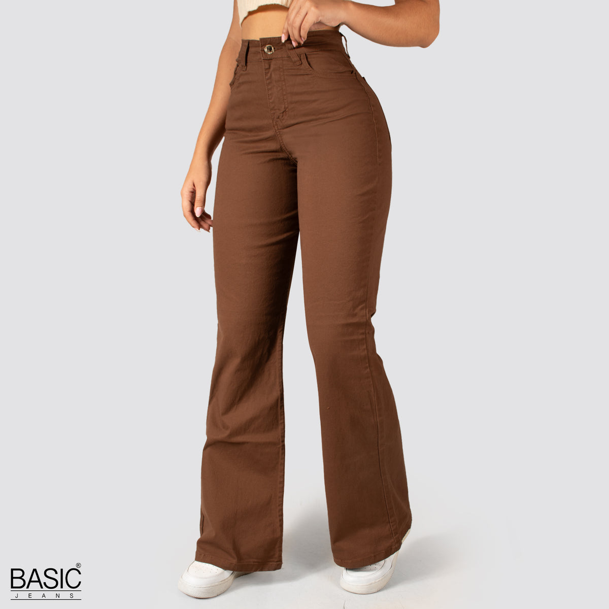 Pack Mom Flare Mujer Color (Marrón-Camel ) 2 Unidades